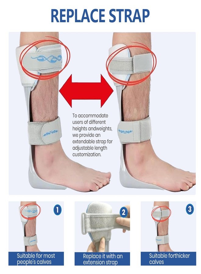 Cryxinty AFO Drop Foot Brace - Lightweight & Moldable Stabilizer Brace for Men and Women, Trimmable Foot Drop Support for Stroke, MS, Hemiplegia, Fits Inside Most Shoes (Large, Left) - Image 5