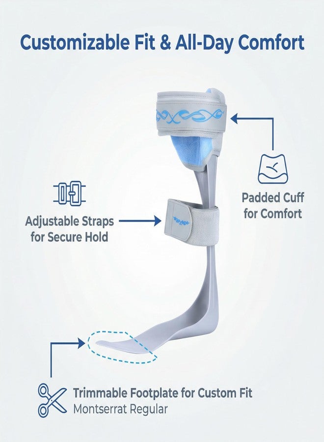 Cryxinty AFO Drop Foot Brace - Lightweight & Moldable Stabilizer Brace for Men and Women, Trimmable Foot Drop Support for Stroke, MS, Hemiplegia, Fits Inside Most Shoes (Large, Left) - Image 3