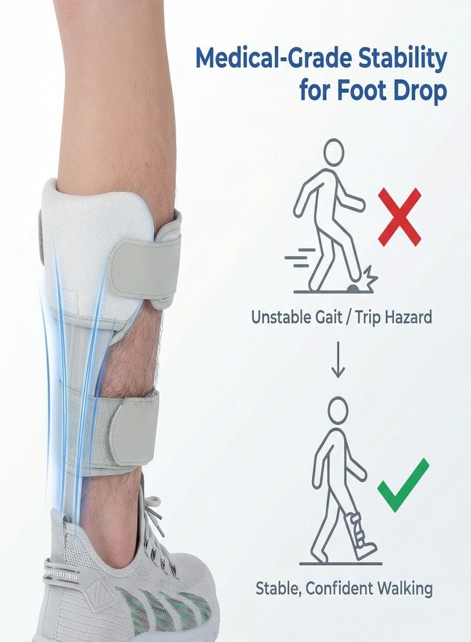 Cryxinty AFO Drop Foot Brace - Lightweight & Moldable Stabilizer Brace for Men and Women, Trimmable Foot Drop Support for Stroke, MS, Hemiplegia, Fits Inside Most Shoes (Large, Left) - Image 4