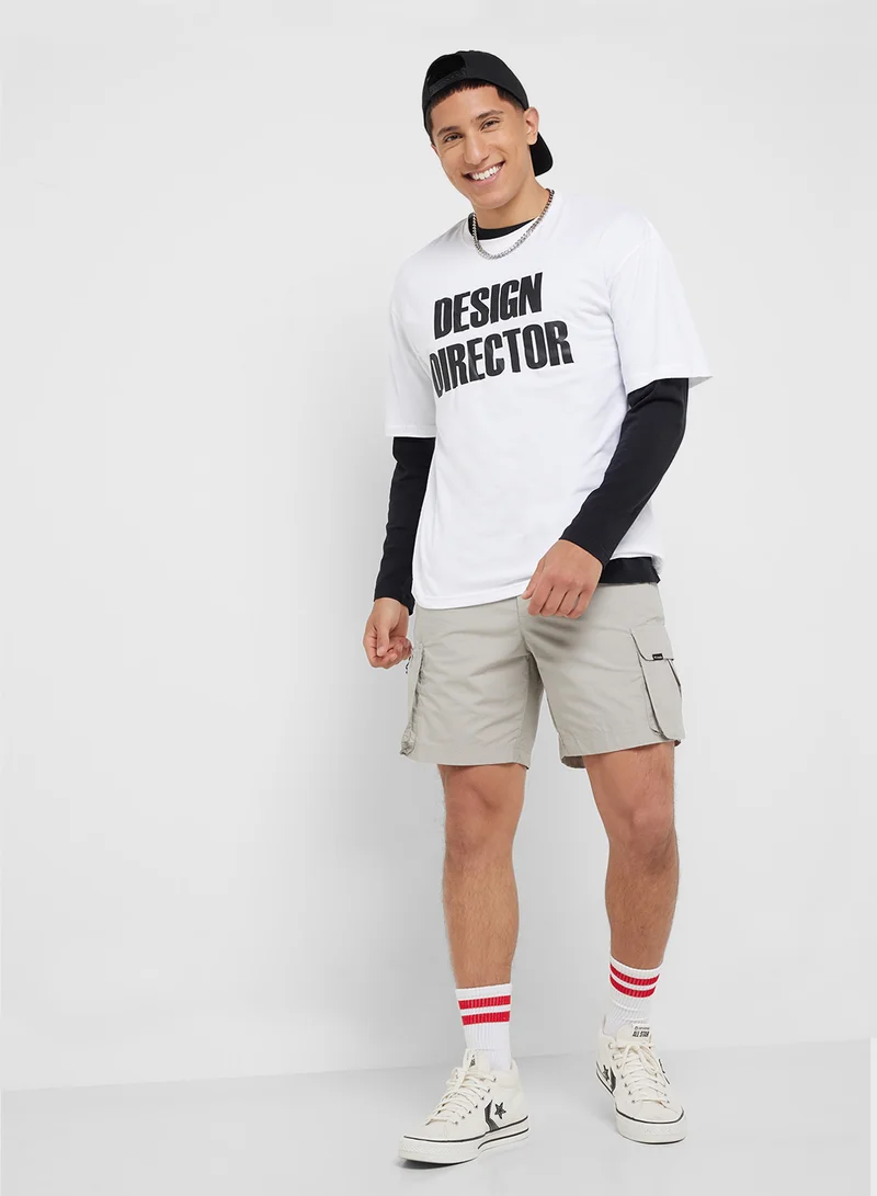 Seventy Five Graphic Print Oversized T-Shirt