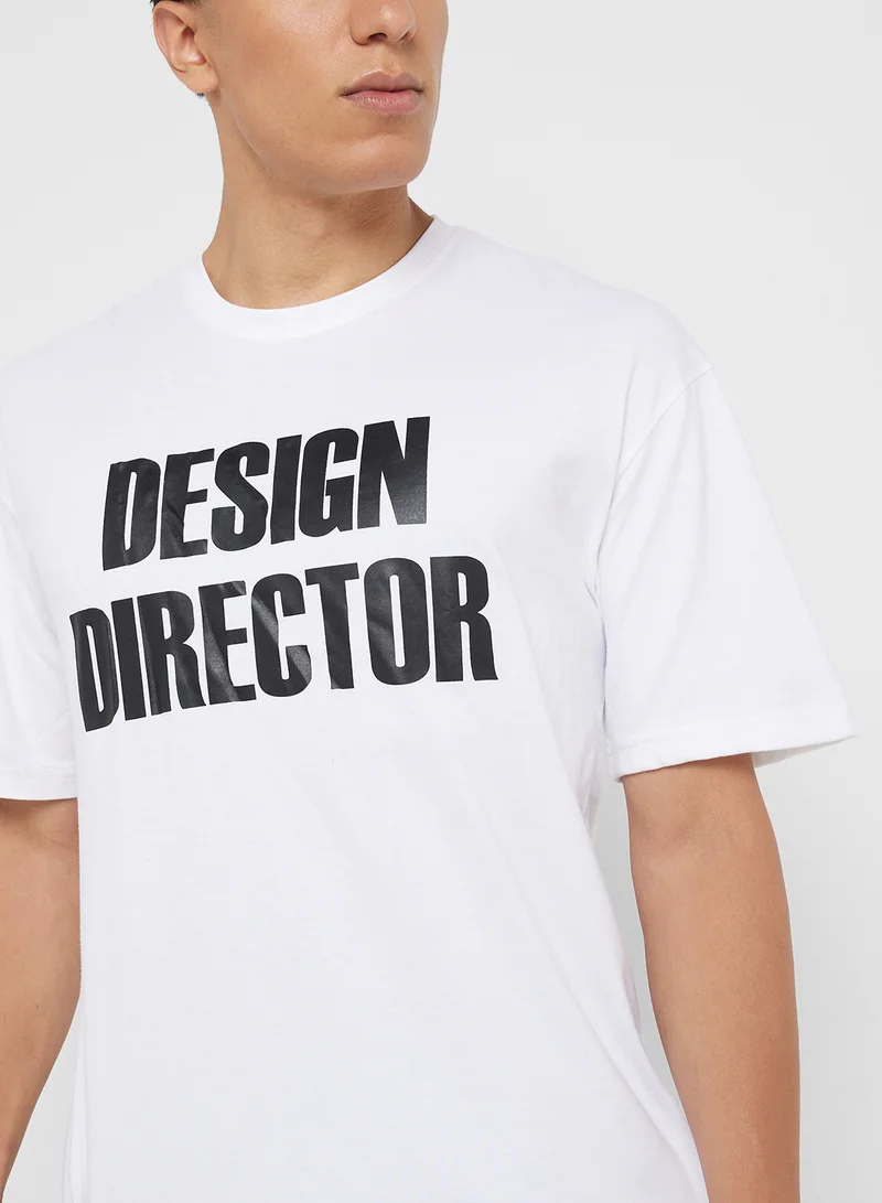 Seventy Five Graphic Print Oversized T-Shirt