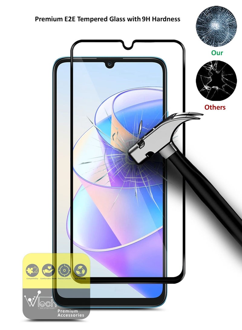 Wtech Premium E2E Full Surface Full Glue Tempered Glass Screen Protector For Honor X7a 5G Clear - Image 3