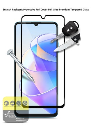 واقي شاشة من الزجاج المقوى بالغراء كامل السطح E2E فاخر لهاتف Honor X7a 5G شفاف - view 4