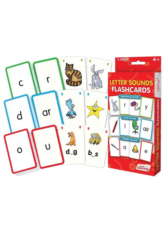 Junior Learning Junior Learning JL202 Letter Sound Flashcards Medium  - Image 1