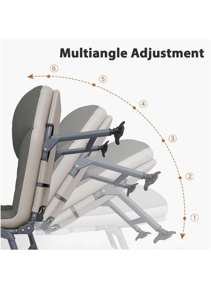 Cyber Premium Camping Bed Folding Bed 160 KG Capacity 8 Legs Luxury Recliner Bed Lounge Chair Adult Bed for Outdoor Beach Bed Office Camping Indoor Outdoor Foldable Lounger - Image 5