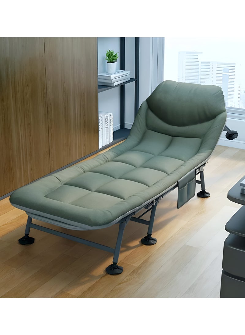 Cyber Premium Camping Bed Folding Bed 160 KG Capacity 8 Legs Luxury Recliner Bed Lounge Chair Adult Bed for Outdoor Beach Bed Office Camping Indoor Outdoor Foldable Lounger - Image 2