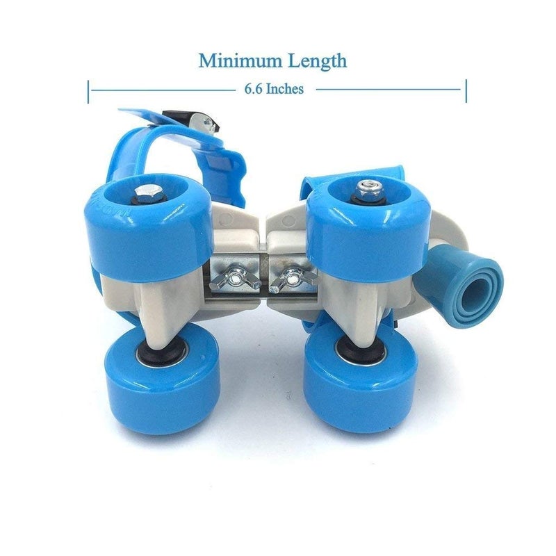 Qwick Click Unisex Youth Roller Skates with Protective Gear | Skating, Cycling & Skateboarding Kit for Kids Age 6-15 Years | Includes Knee, Elbow & Wrist Guards for Safety | Durable & Comfortable Skates (Sky) - Image 2