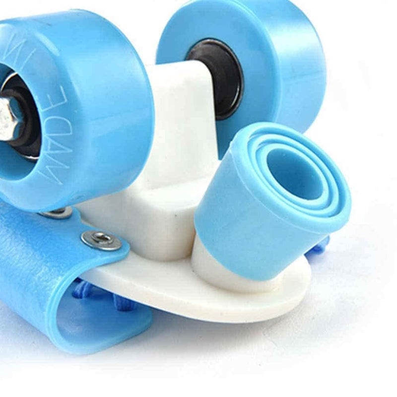 Qwick Click Unisex Youth Roller Skates with Protective Gear | Skating, Cycling & Skateboarding Kit for Kids Age 6-15 Years | Includes Knee, Elbow & Wrist Guards for Safety | Durable & Comfortable Skates (Sky) - Image 4