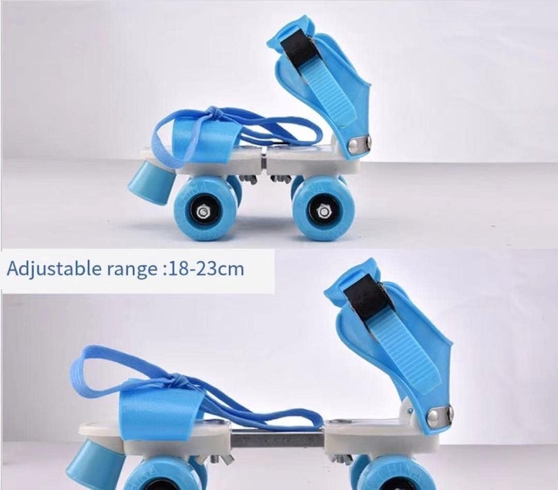 Qwick Click Unisex Youth Roller Skates with Protective Gear | Skating, Cycling & Skateboarding Kit for Kids Age 6-15 Years | Includes Knee, Elbow & Wrist Guards for Safety | Durable & Comfortable Skates (Sky) - Image 3