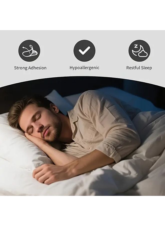 30 شريطًا مضادًا للشخير - علبة سوداء - قماش قطني ممدود - يوقف الشخير لنوم أفضل - Image 5