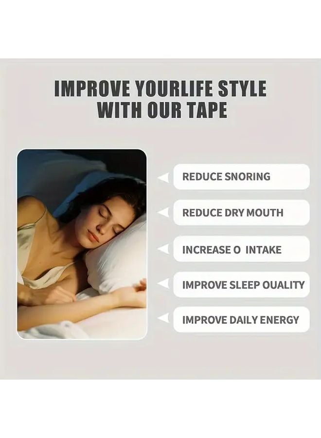 30 شريطًا مضادًا للشخير - علبة سوداء - قماش قطني ممدود - يوقف الشخير لنوم أفضل - Image 3