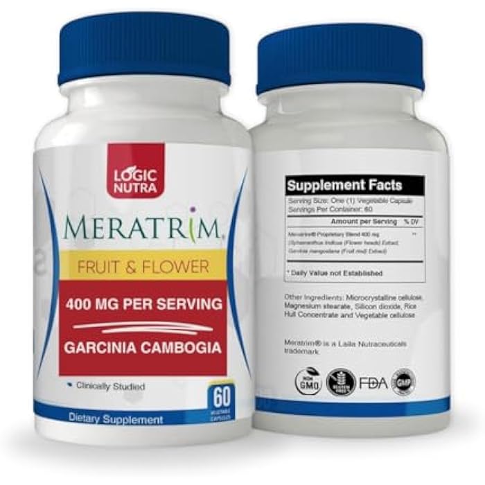 Logic Nutra Meratrim Proprietary Blend 400 mg - Garcinia Mangostana (Fruit Rind) Extract - Stimulant Free - 60 Vegetable Capsules - Image 2