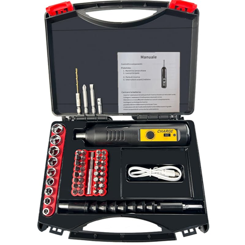 NEWDRU FixIt Pro Rechargeable Electric Screwdriver Kit - 47 Precision Bits | 3.7V Lithium Battery, High Torque, Portable DIY & Repair Tool - Image 5