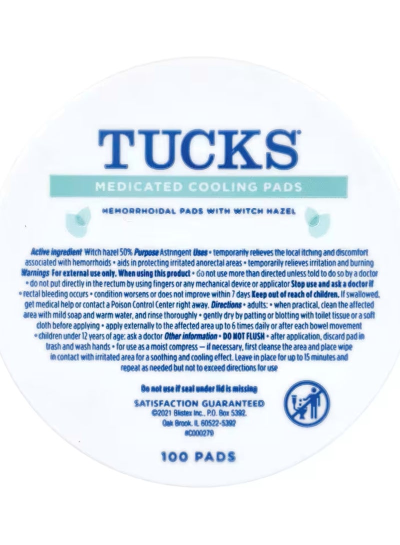 Tucks Medicated Cooling Pads, 100 Pads - Image 2