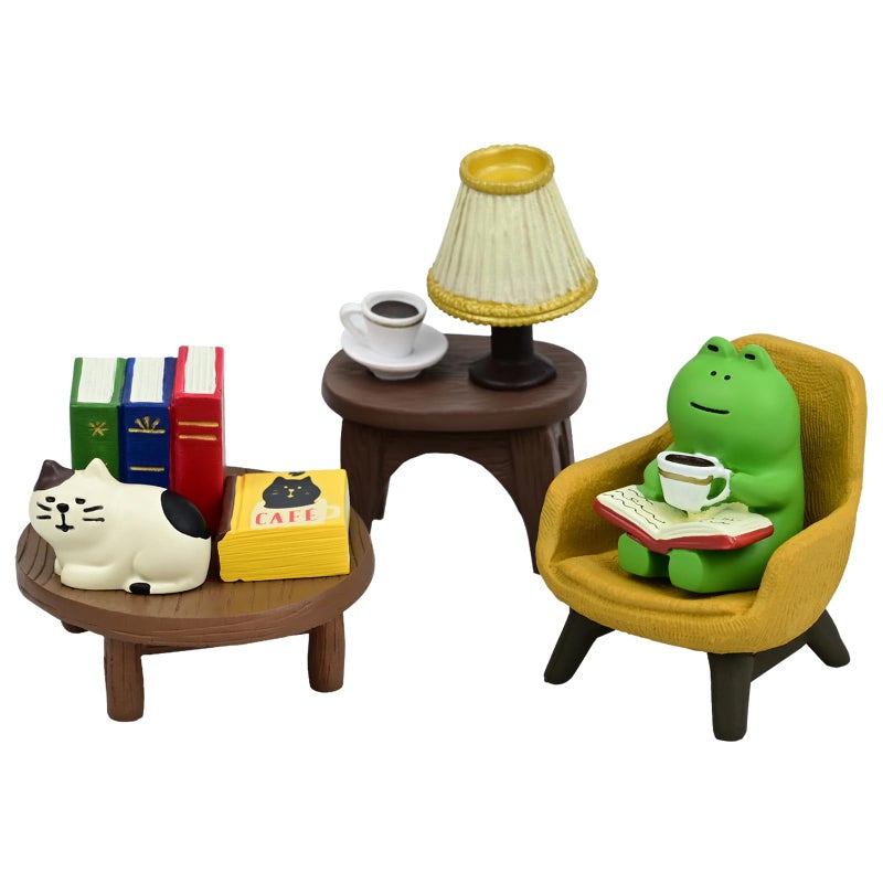 Refintural Miniature Frog Figurines Statue, Adorable Frog Collectibles for Desk and Bedroom Decor, Perfect Indoor Home Decorations and Gifts Set - Image 1