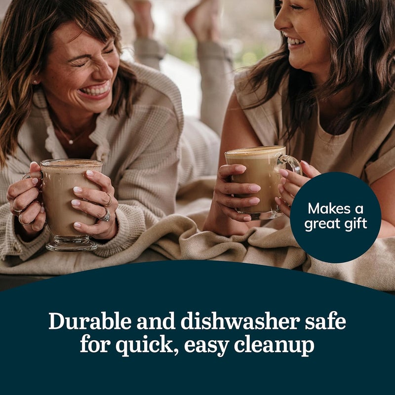 LIBBEY Kona Glass Coffee Mugs Set of 6, Elegant 16 Ounce Clear Tea Mug, Dishwasher Safe Glass Mugs with Handles for Tea, Coffee,and Espresso - Image 5