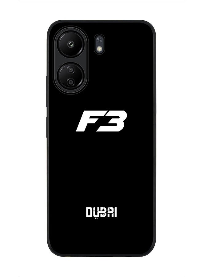 Stylizedd Rugged Black edge case for Xiaomi Poco C65, Slim fit Soft Case Flexible Rubber Edges Anti Drop TPU Gel Thin Cover-  Faz3 Dubai Black - Image 1