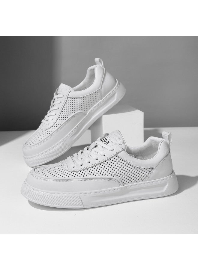 يو اس بولو اسن أحذية Uspoloassn بسيطة وعصرية وعملية خفيفة الوزن تتنفس باللون الأبيض رجالية للربيع والخريف - Image 3