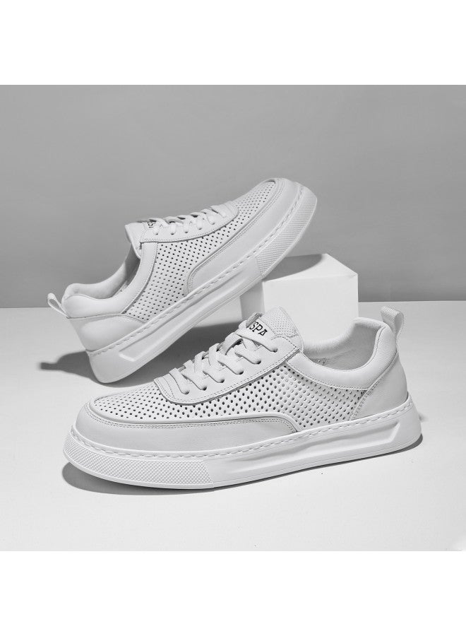 يو اس بولو اسن أحذية Uspoloassn بسيطة وعصرية وعملية خفيفة الوزن تتنفس باللون الأبيض رجالية للربيع والخريف - Image 2