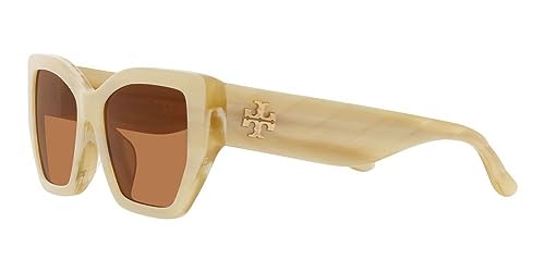 Tory Burch TY7187U Brown & Ivory Horn Sunglasses 53mm - Image 3