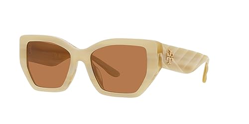 Tory Burch TY7187U Brown & Ivory Horn Sunglasses 53mm - Image 1