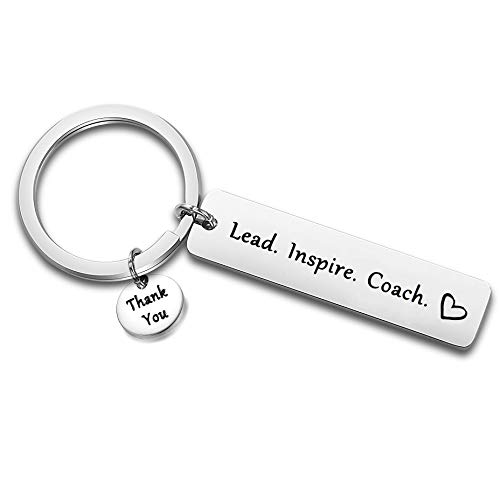 FEELMEM Coach Gift Lead Inspire Coach Keychain Thank You Gift for Cheer/Football/Baseball/Volleyball/Track - Image 1