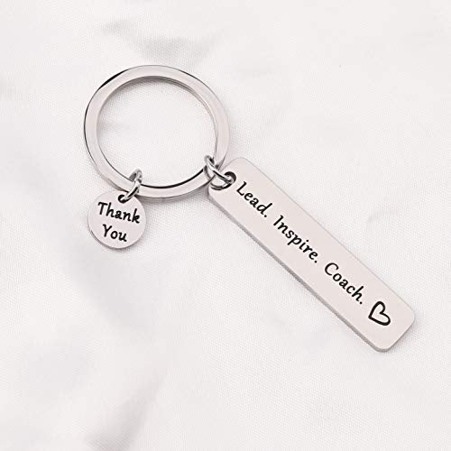FEELMEM Coach Gift Lead Inspire Coach Keychain Thank You Gift for Cheer/Football/Baseball/Volleyball/Track - Image 2