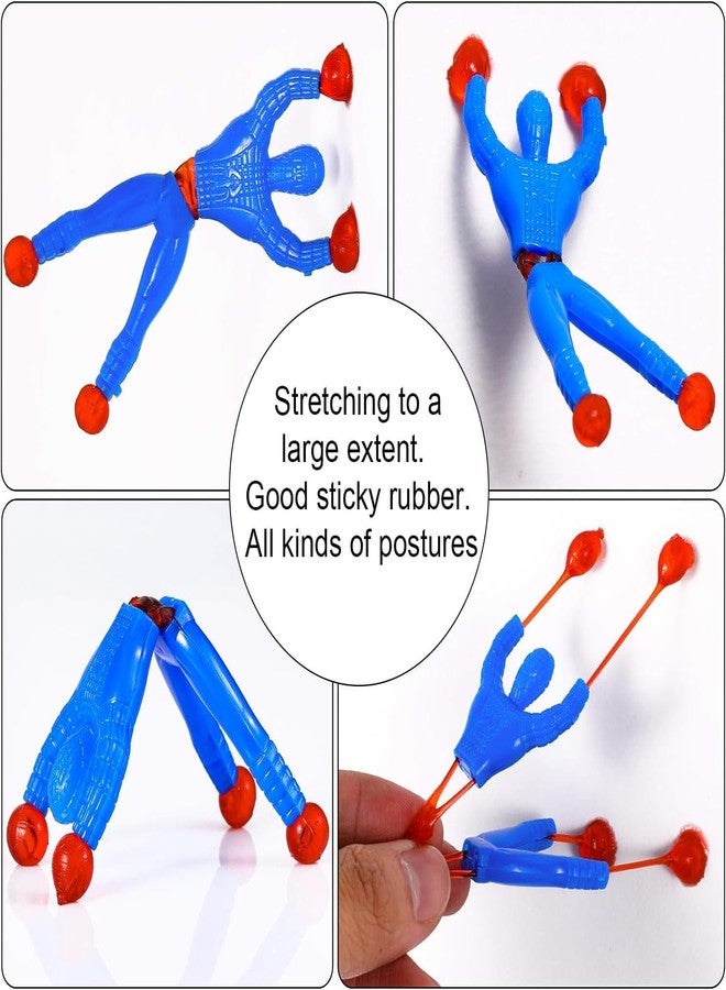 Elvana Sticky Wall Climbing Toys Pack of 5 | Rolling Man Climber Toy | Fun Reusable Sticky Action Figures for Kids | Multicolor Children Gift Toy Set - Image 4