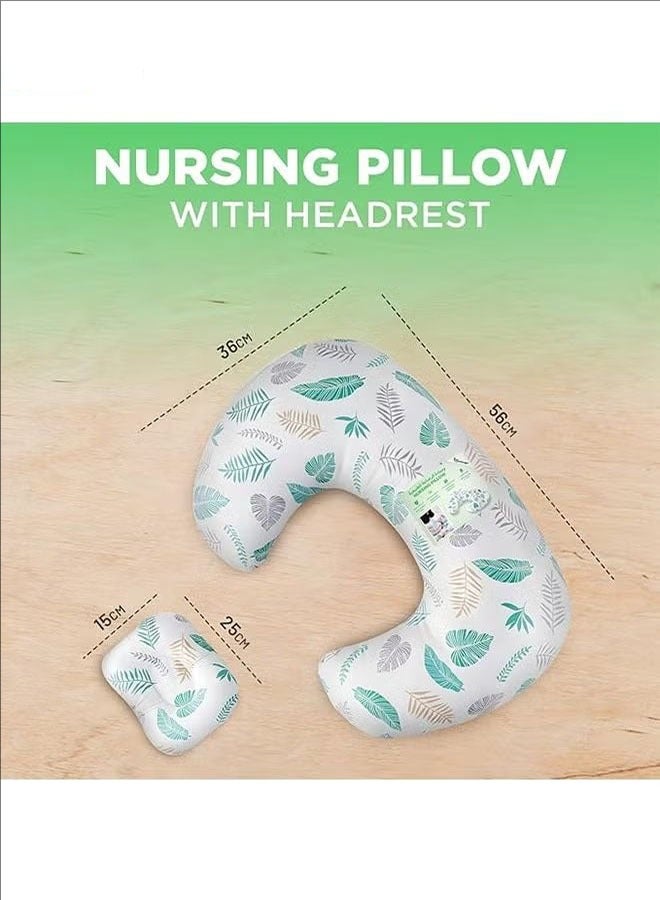 بلومنغ تايم وسادة التمريض ووسادة الحمل ، وسادة التمريض الطفل والأم ، وسادة القطن 100٪ ، وسادة المرأة الحامل ، وسادة التمريض حديثي الولادة ، لينة ومريحة ، صديقة للبشرة وآمنة - Image 2