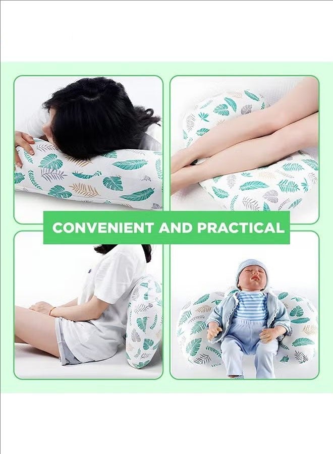 بلومنغ تايم وسادة التمريض ووسادة الحمل ، وسادة التمريض الطفل والأم ، وسادة القطن 100٪ ، وسادة المرأة الحامل ، وسادة التمريض حديثي الولادة ، لينة ومريحة ، صديقة للبشرة وآمنة - Image 5