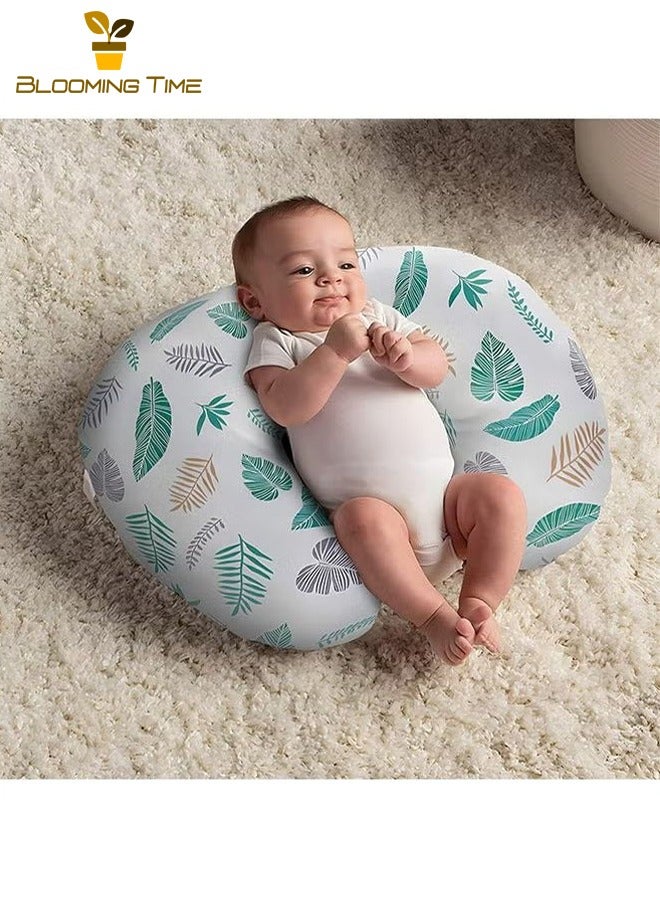 بلومنغ تايم وسادة التمريض ووسادة الحمل ، وسادة التمريض الطفل والأم ، وسادة القطن 100٪ ، وسادة المرأة الحامل ، وسادة التمريض حديثي الولادة ، لينة ومريحة ، صديقة للبشرة وآمنة - Image 1