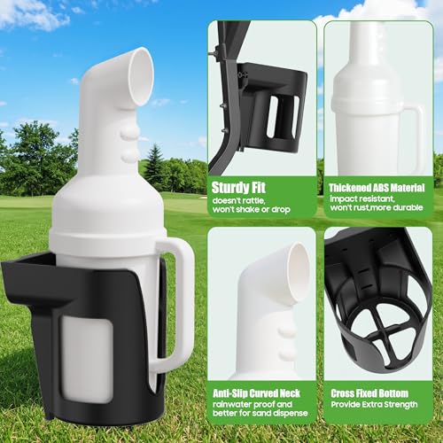 10L0L Golf Cart Sand Bottle with Holder Universal fit Club Car EZGO Yamaha, Divot Filler Sand Bottle with Grip Handle Easy to Pour (Pack of 2) - Image 4