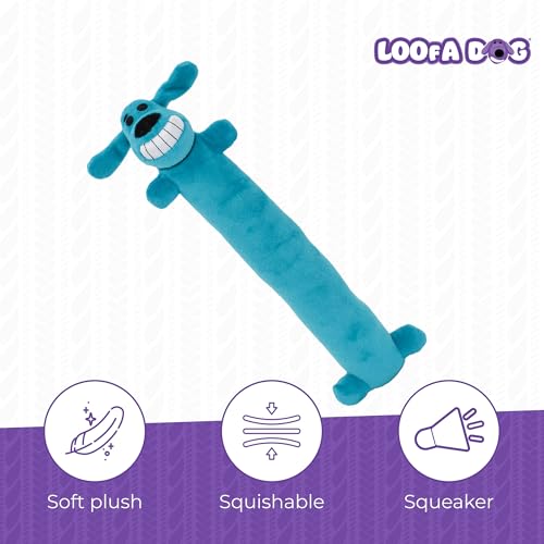 Multipet Original Loofa Dog Plush Toy - Squeaky Toy for All Dogs - Extra Soft Plush - Stuffed Animal Dog Toys for Playing - Cute Dog Pet Toy (1 Count, 12”, Random Color Surprise) - Image 3