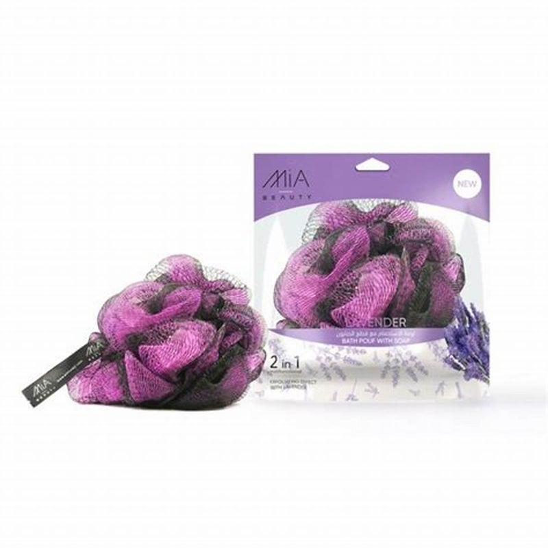 MIA BATH POUF WITH SOAP LAVENDER