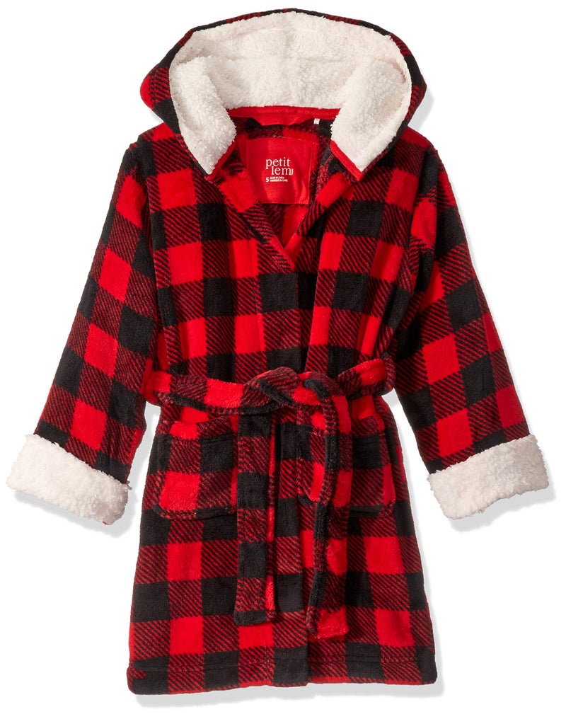 Petit Lem Boys' Holiday Robe, Red, 5 - Image 4