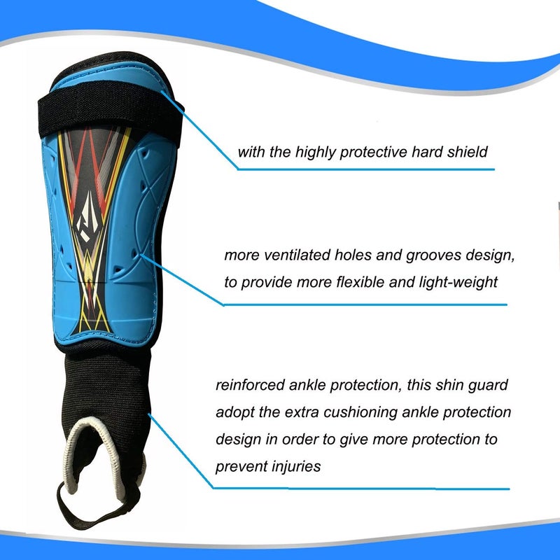 Rawxy Soccer Football shin Guards with Low-Profile Flexible Super Protection,Great for Adult,Youth, Junior, Size Small - Image 2