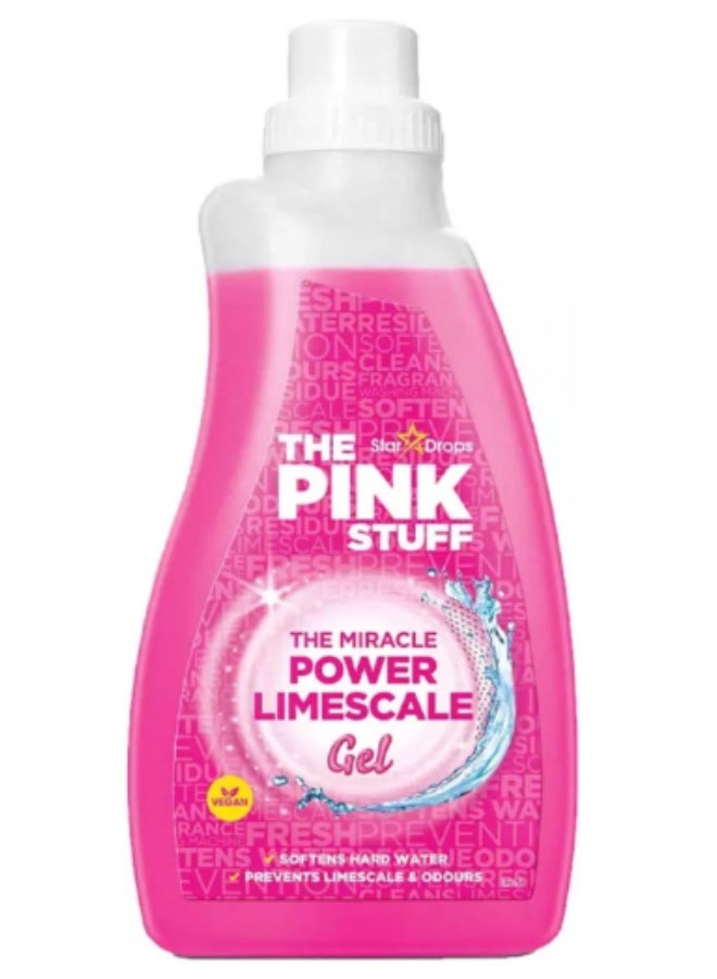 Stardrops The Pink Stuff Miracle Power Limescale Gel (1L) - Prevent Limescale and Odours in Your Washing Machine - Vegan Friendly and Hard Water Softener - Image 1