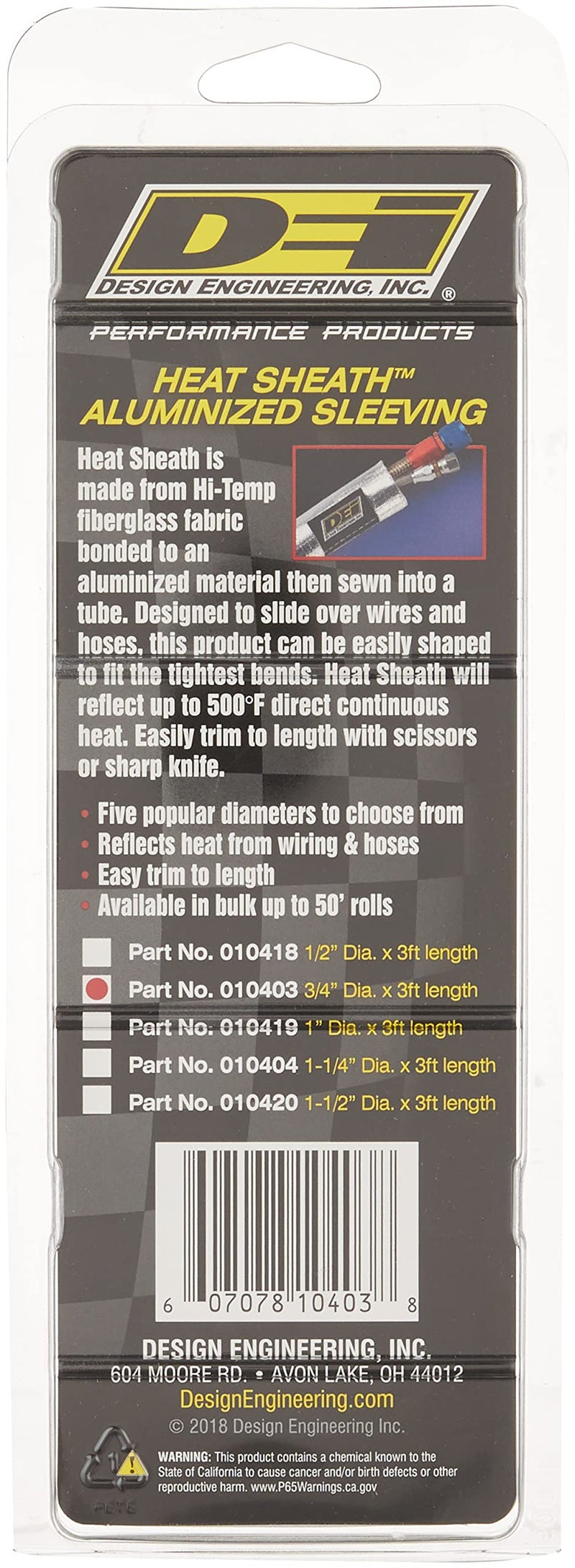Design Engineering غلاف حراري هندسي – 3/4" قطر داخلي x 3 قدم – غلاف ألمنيوم لحماية من الحرارة الشديدة على الكابلات، أسلاك شمعات الإشعال، وخطوط الوقود - Image 2