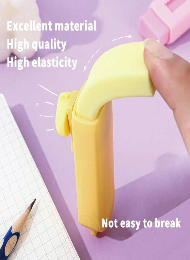LASUND 5 Pack Sliding Retractable Pencil Eraser with Plastic Sleeve, Large White Erasers for School Office, Art Erasers for Drawing - Image 2
