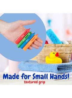 SCS Direct Bath Crayons Super Set -Set Of 12 Draw In The Tub Colors With Bathtub Storage Mesh Bag -Non-Toxic, Safe For Children, Won'T Disintegrate In Water -Art Project For Toddlers, Gift For Kids  - Image 4