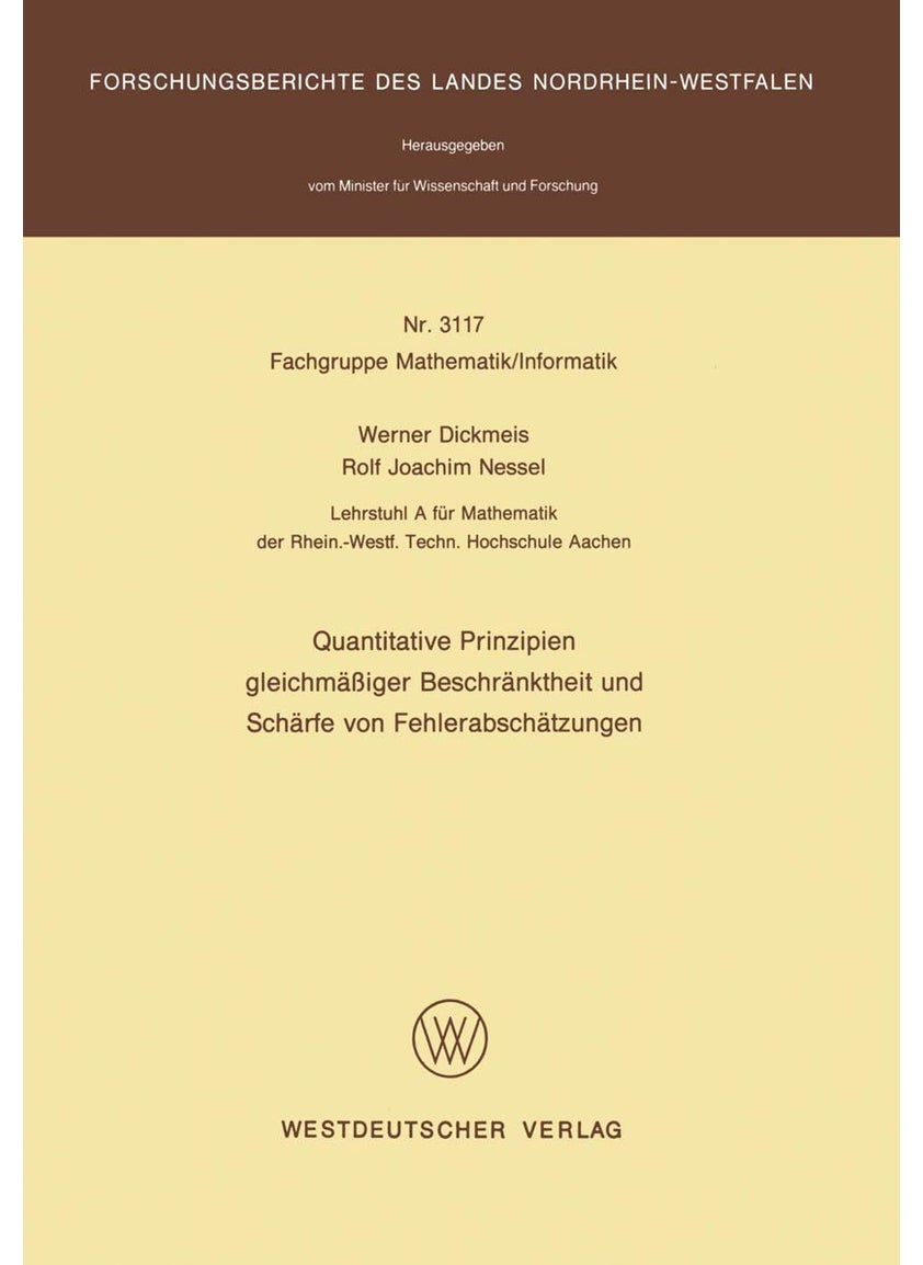 Quantitative Prinzipien gleichmäßiger Beschränktheit und Schärfe von Fehlerabschätzungen 