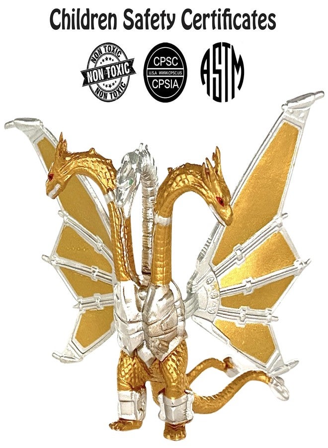 TwCare Set of 10 Godzilla x Kong: The New Empire, Dinosaur Dragon Toys Action Figures, Evolved Basic Exquisite Battle Roar B.E.A.S.T. Glove Shimo Frost Bite Mecha King Ghidorah Cake Toppers Pack - Image 3