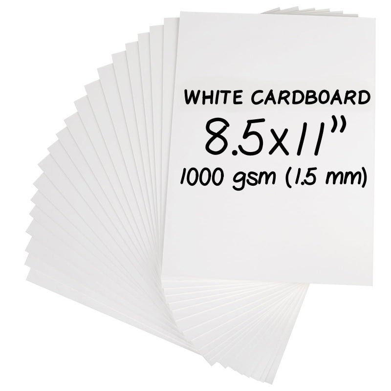 Navy Penguin Heavy-Duty Cardboard Sheets 8.5 x 11 in - 1000 gsm (1.5mm Thick) - Acid Free, 20 Sheets of Card Board for Binding Covers, Book Boards, Backing and Crafts - Sturdy Alternative to Rigid Chipboard Sheets - Image 1