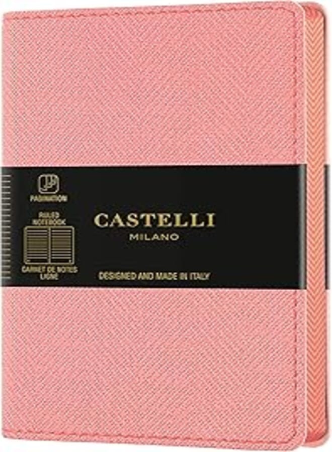 CASTELLI NOTEBOOK PKT RUL HARRIS PETAL ROSE