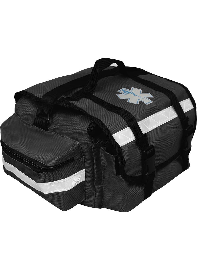 PRIMACARE Primacare KB-RO74-BK First Responder Bag for Trauma, 17"x9"x7", Professional Multiple Compartment Kit Carrier for Emergency Medical Supplies, Black 