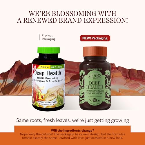 HERBS ETC. Herbs Etc Deep Health Daily Use Adaptogen Supplement Aids Immune Health Energy with Reishi Mushroom 120 Softgels 120 Servings - Image 5