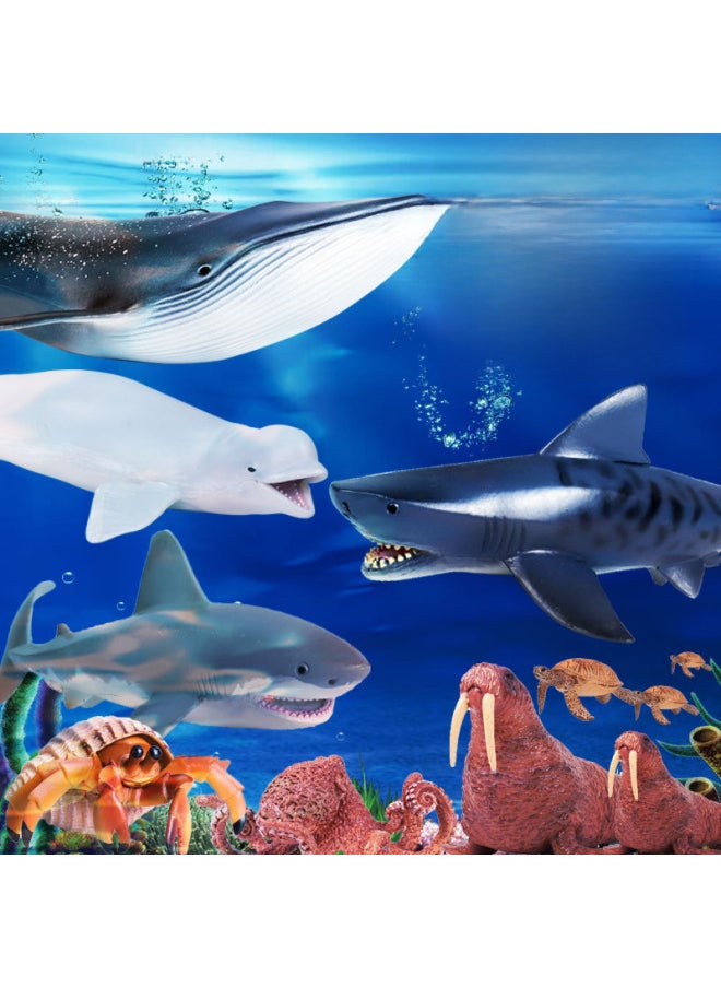 Generic - Simulation Cognitive Shark Marine Life Model Great White Shark Megalodon Squid Blue Whale Killer Shark Crab Animal Toy-Color:M-2884 Big Octopus - Image 1