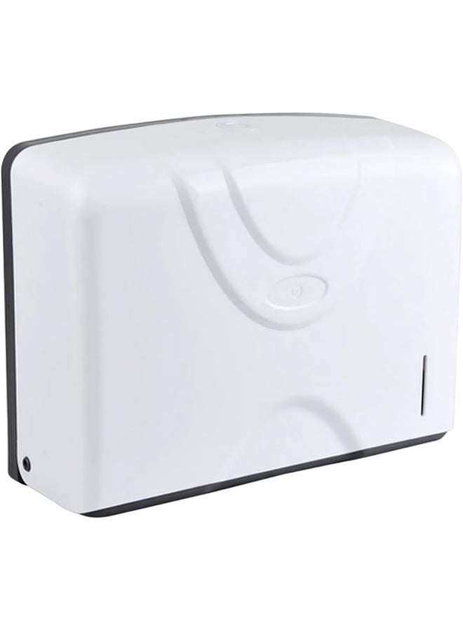 Wall Mounted C-Fold Paper Towel Dispenser – White ABS Plastic Tissue Holder for Bathroom & Kitchen – Hygienic, Easy Refill, Durable Design for Home & Commercial Use