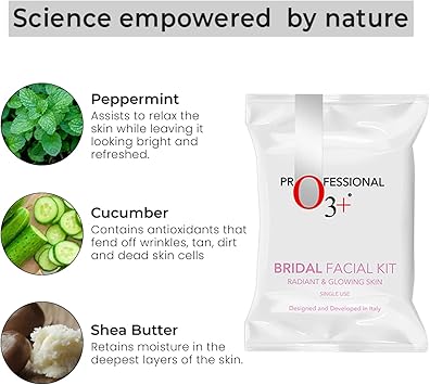 O3 Bridal Facial Kit for Radiant Glowing Skin Suitable for All Skin Types 120g Single Use - Image 5