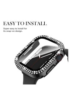 عاصي بوزي حافظة مقاس 45 ملم متوافقة مع Apple Watch 8 & 7، غطاء بلينغ وممتص للصدمات الماسي وواقي شاشة مدمج بديل لسلسلة ساعات Apple  - Image 3